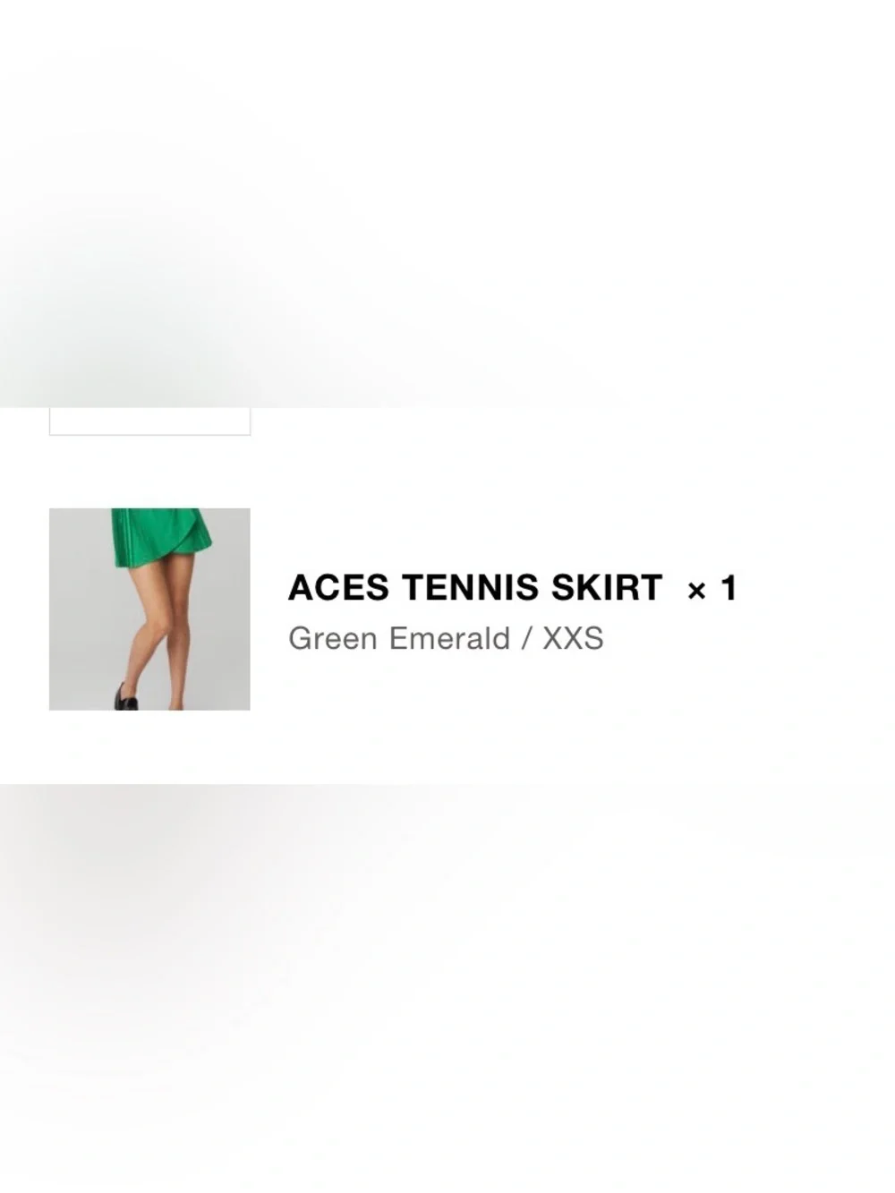 ALO Yoga Green Pleated Athletic Skirt